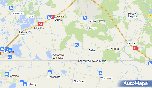 mapa Szczedrzykowice, Szczedrzykowice na mapie Targeo