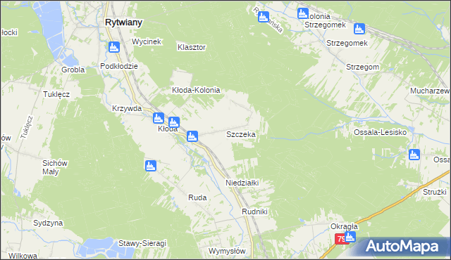 mapa Szczeka, Szczeka na mapie Targeo