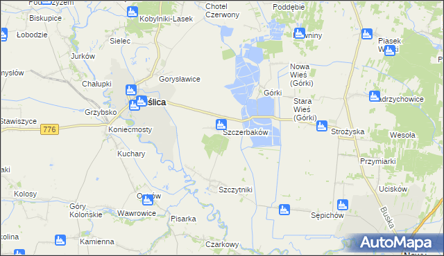 mapa Szczerbaków, Szczerbaków na mapie Targeo