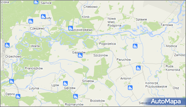 mapa Szczonów, Szczonów na mapie Targeo