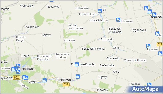 mapa Szczuczki-Kolonia, Szczuczki-Kolonia na mapie Targeo