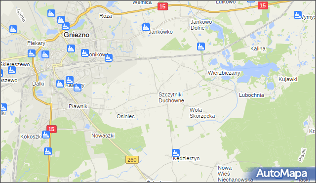 mapa Szczytniki Duchowne, Szczytniki Duchowne na mapie Targeo