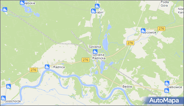 mapa Szklarka Radnicka, Szklarka Radnicka na mapie Targeo