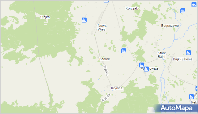 mapa Szorce, Szorce na mapie Targeo