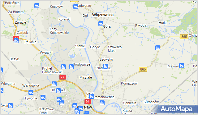 mapa Szówsko, Szówsko na mapie Targeo