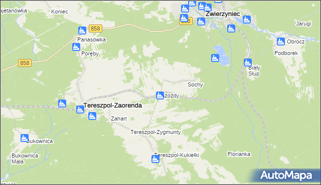 mapa Szozdy, Szozdy na mapie Targeo