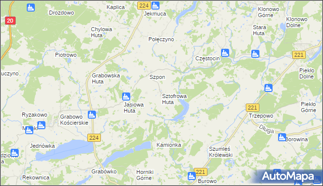 mapa Sztofrowa Huta, Sztofrowa Huta na mapie Targeo