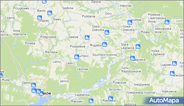 mapa Szumsko-Kolonia, Szumsko-Kolonia na mapie Targeo