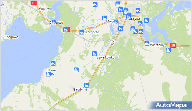 mapa Szwejkówko, Szwejkówko na mapie Targeo