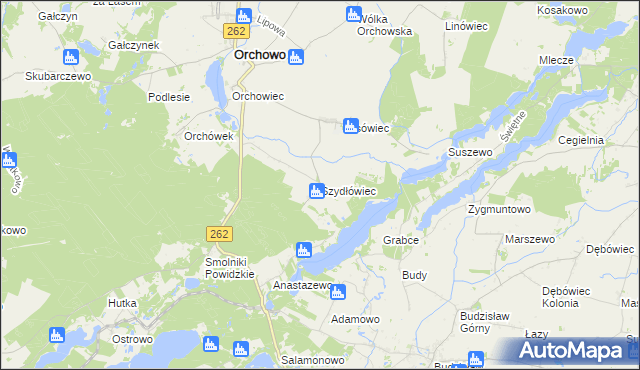 mapa Szydłówiec, Szydłówiec na mapie Targeo