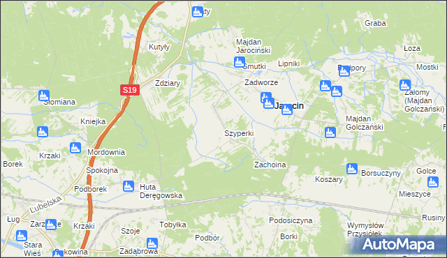 mapa Szyperki, Szyperki na mapie Targeo