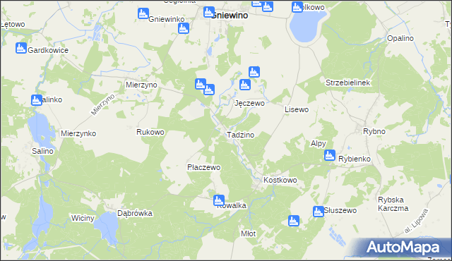 mapa Tadzino, Tadzino na mapie Targeo