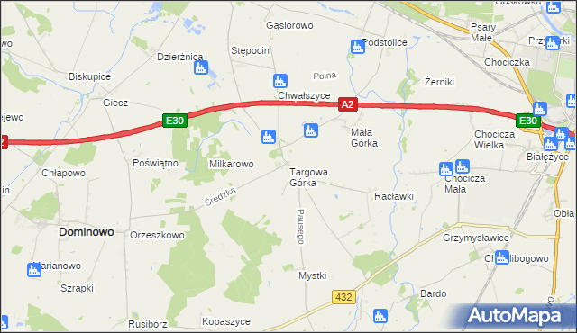 mapa Targowa Górka, Targowa Górka na mapie Targeo