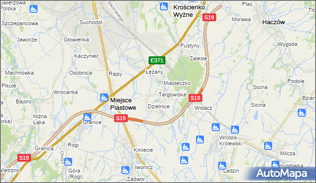 mapa Targowiska, Targowiska na mapie Targeo