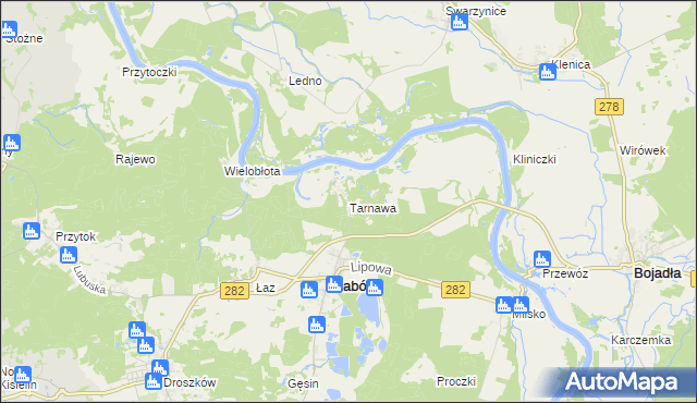 mapa Tarnawa gmina Zabór, Tarnawa gmina Zabór na mapie Targeo