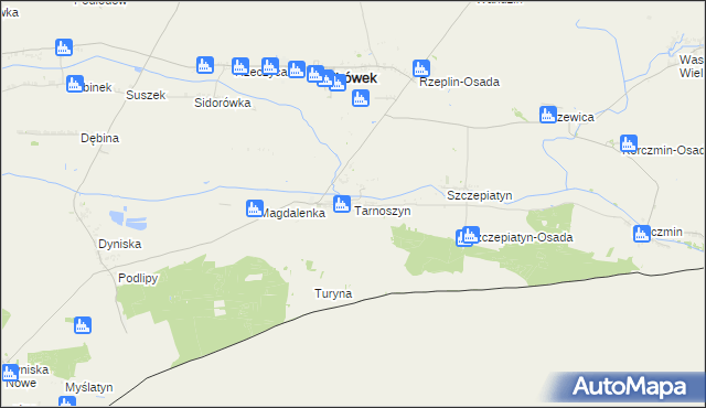 mapa Tarnoszyn, Tarnoszyn na mapie Targeo