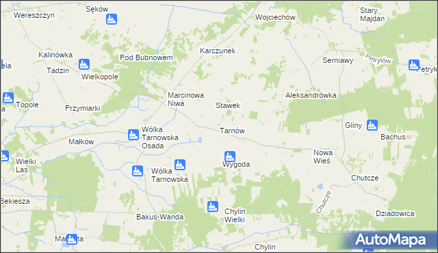 mapa Tarnów gmina Wierzbica, Tarnów gmina Wierzbica na mapie Targeo