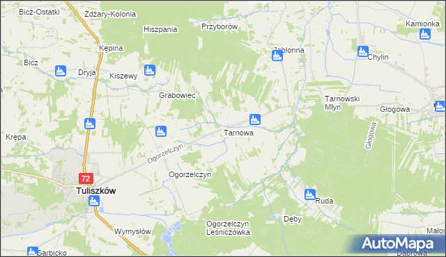 mapa Tarnowa gmina Tuliszków, Tarnowa gmina Tuliszków na mapie Targeo