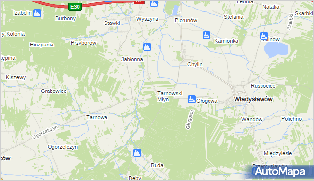 mapa Tarnowski Młyn, Tarnowski Młyn na mapie Targeo