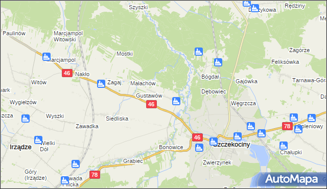 mapa Tęgobórz, Tęgobórz na mapie Targeo