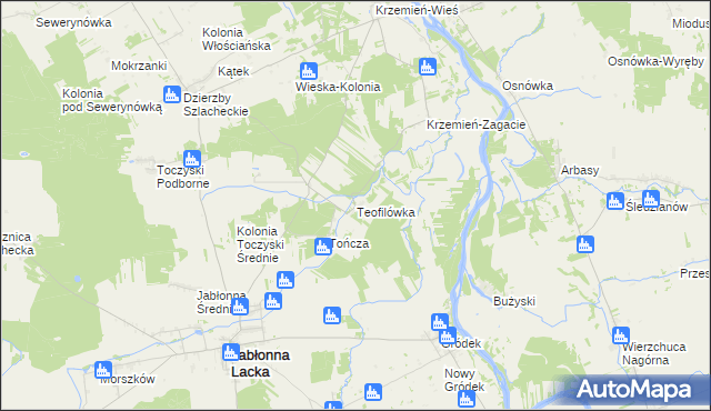 mapa Teofilówka, Teofilówka na mapie Targeo