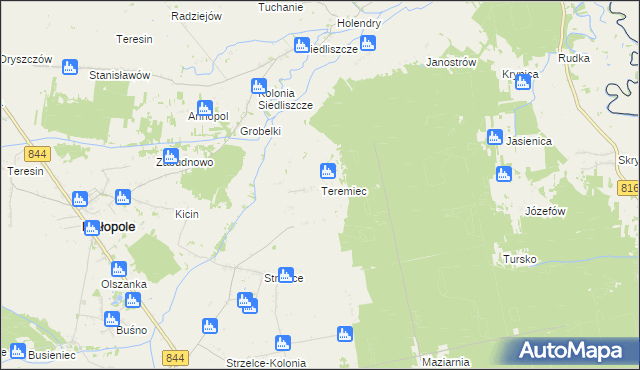 mapa Teremiec, Teremiec na mapie Targeo