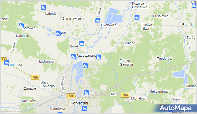 mapa Teresów, Teresów na mapie Targeo