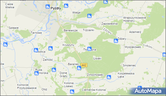 mapa Tłoczyzna, Tłoczyzna na mapie Targeo