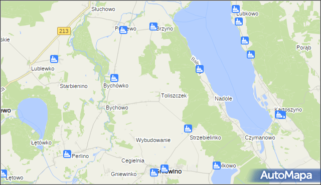 mapa Toliszczek, Toliszczek na mapie Targeo