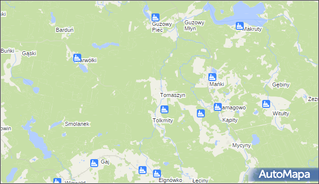 mapa Tomaszyn, Tomaszyn na mapie Targeo