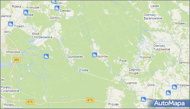 mapa Toporów gmina Cmolas, Toporów gmina Cmolas na mapie Targeo