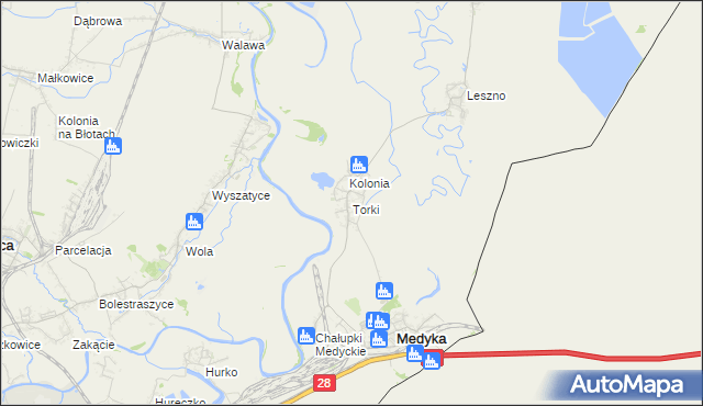 mapa Torki, Torki na mapie Targeo