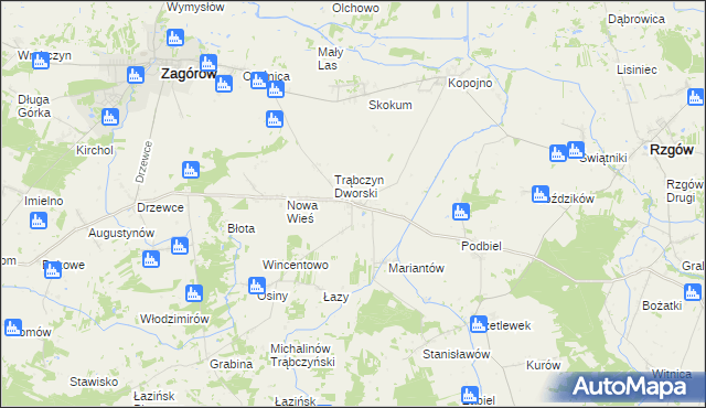 mapa Trąbczyn, Trąbczyn na mapie Targeo