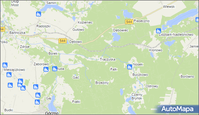 mapa Traczyska, Traczyska na mapie Targeo