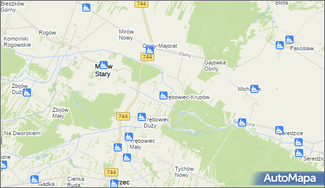 mapa Trębowiec-Krupów, Trębowiec-Krupów na mapie Targeo