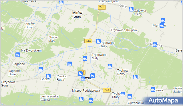 mapa Trębowiec Mały, Trębowiec Mały na mapie Targeo