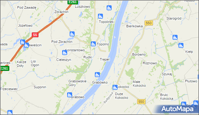 mapa Trępel, Trępel na mapie Targeo