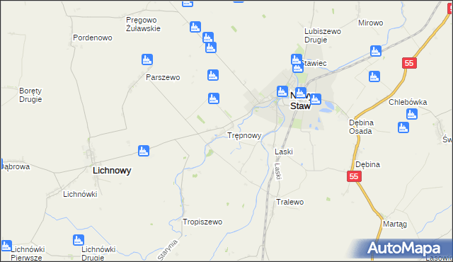 mapa Trępnowy, Trępnowy na mapie Targeo