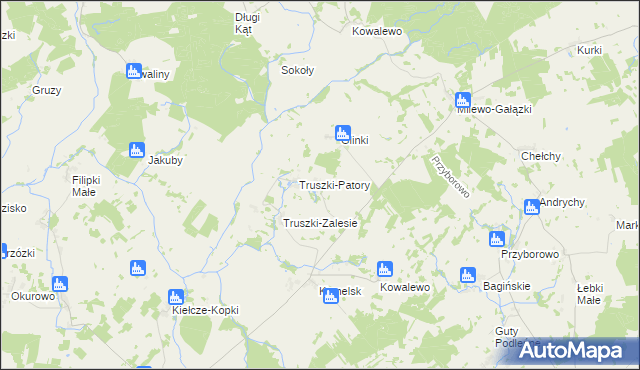 mapa Truszki-Kucze, Truszki-Kucze na mapie Targeo