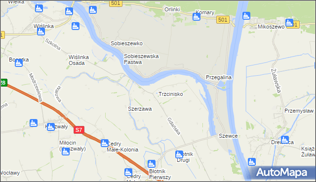 mapa Trzcinisko, Trzcinisko na mapie Targeo