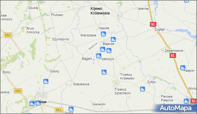 mapa Trzebczyk, Trzebczyk na mapie Targeo