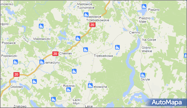 mapa Trzebiatkowa, Trzebiatkowa na mapie Targeo