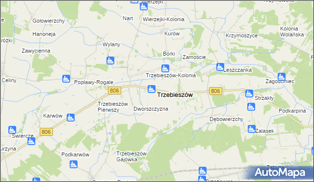 mapa Trzebieszów, Trzebieszów na mapie Targeo