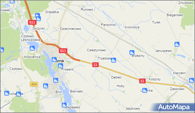 mapa Trzebisławki, Trzebisławki na mapie Targeo