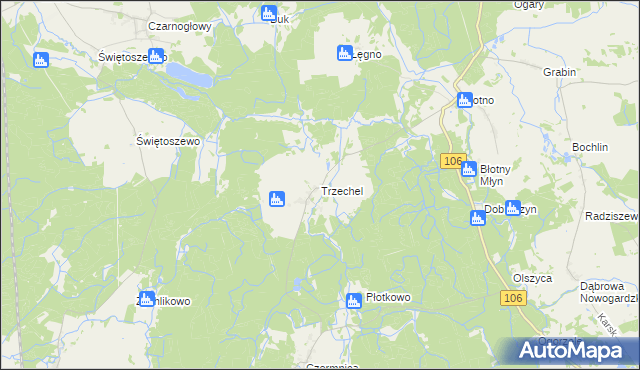 mapa Trzechel, Trzechel na mapie Targeo