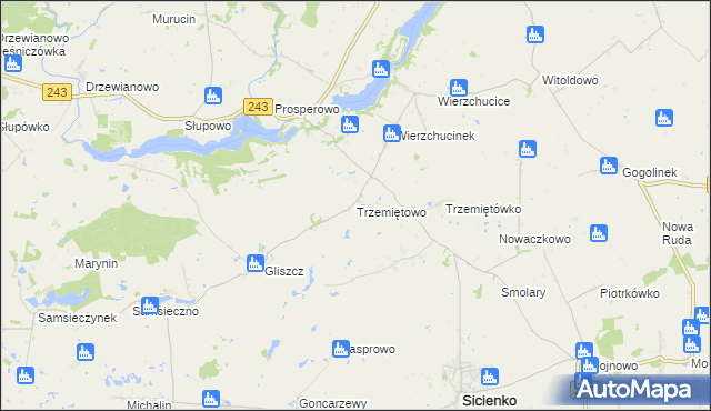 mapa Trzemiętowo, Trzemiętowo na mapie Targeo