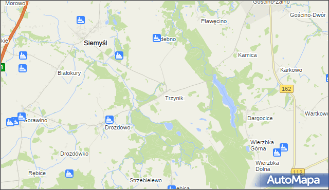 mapa Trzynik, Trzynik na mapie Targeo