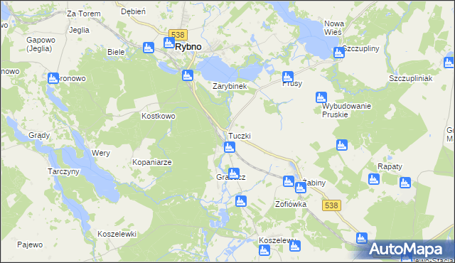 mapa Tuczki, Tuczki na mapie Targeo