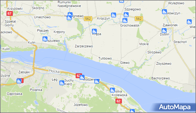 mapa Tulibowo, Tulibowo na mapie Targeo