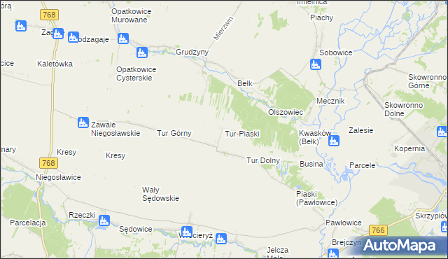 mapa Tur-Piaski, Tur-Piaski na mapie Targeo